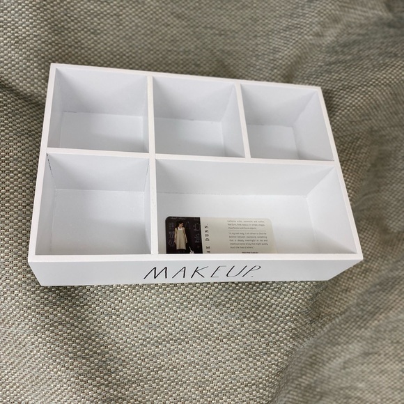 Rae Dunn White wood MAKEUP divided storage tray Brand new - Picture 4 of 4